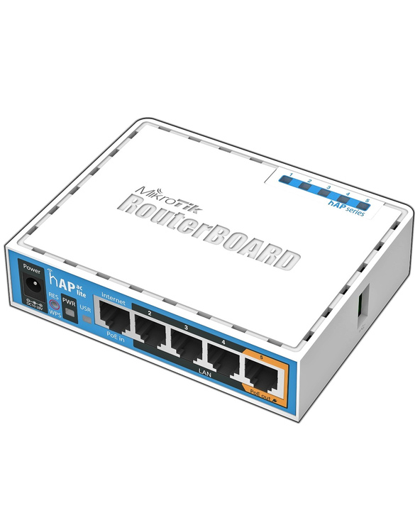 Mikrotik HAP ac lite 733 Mbit/s Blanc Connexion Ethernet, supportant l'alimentation via ce port (PoE)