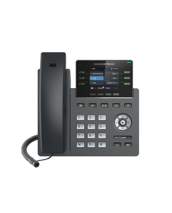 Grandstream Networks GRP2613 téléphone fixe Noir 6 lignes TFT