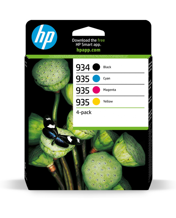 HP 934 Pack de 4 cartouches d'encre noire/ 935 Pack de 4 cartouches d'encre cyan/magenta/jaune authentiques