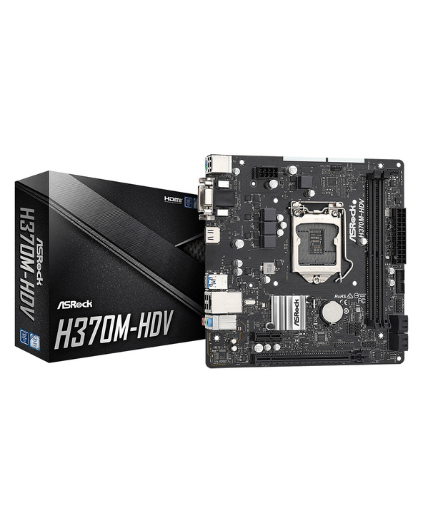 Asrock H370M-HDV Intel H370 LGA 1151 (Emplacement H4) micro ATX