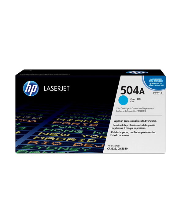 HP 504A toner LaserJet cyan authentique