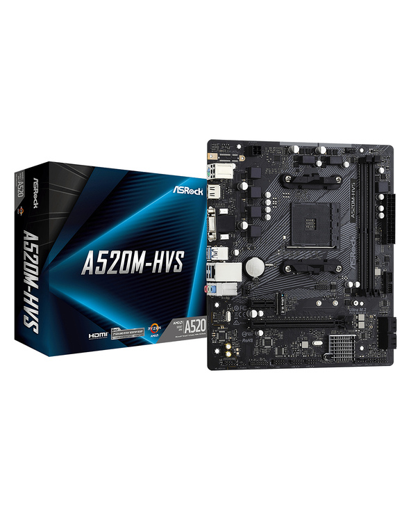 Asrock A520M-HVS AMD A520 Emplacement AM4 micro ATX