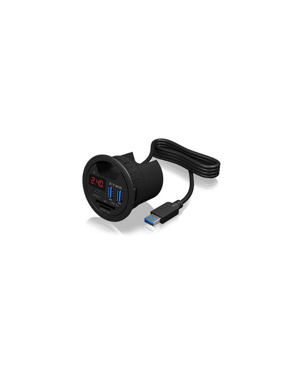 ICY BOX IB-HUB1404 prise de courant Noir ICY BOX IB-HUB1404 prise de courant Noir