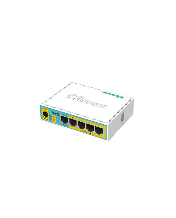 Mikrotik hEX PoE lite Routeur connecté Fast Ethernet Blanc