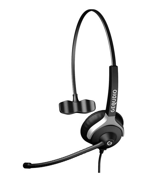 GEQUDIO WA9007 écouteur/casque Avec fil Arceau Bureau/Centre d'appels Noir