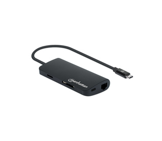 Manhattan 152372 station d'accueil USB 3.2 Gen 1 (3.1 Gen 1) Type-C Noir