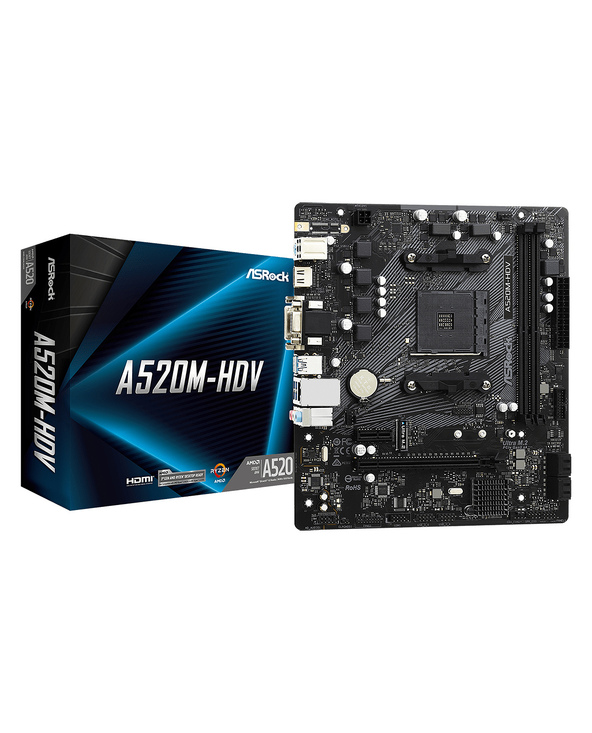 Asrock A520M-HDV Emplacement AM4 micro ATX