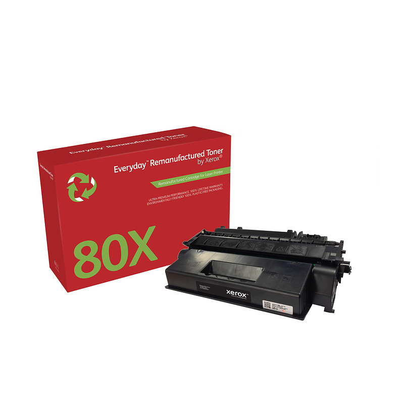Everyday Toner remanufacturé Mono  de Xerox compatible avec HP 80X (CF280X), Grande capacité