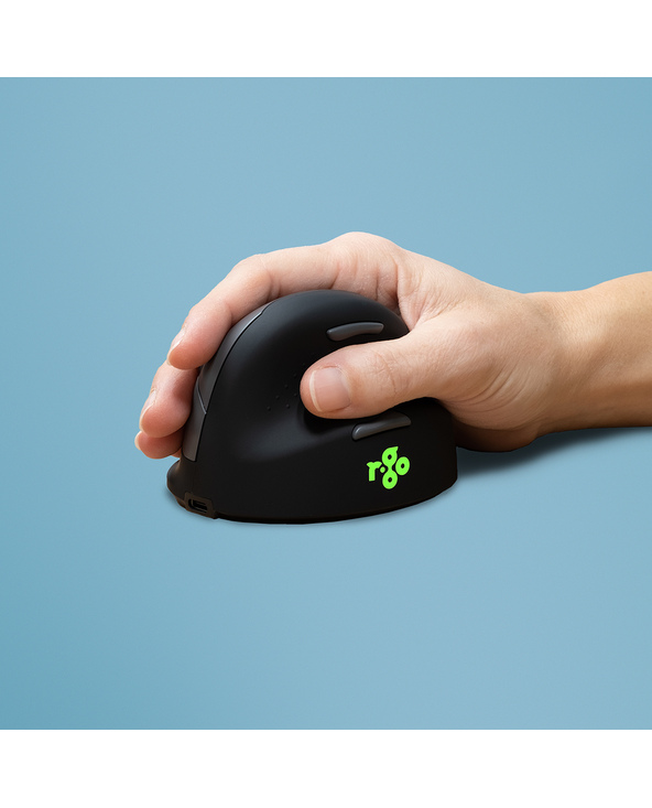 R-Go Tools Souris Ergonomique R-Go HE Break avec logiciel de pause, droiter, grand (longueur de la main  185 mm), bluetooth, noi