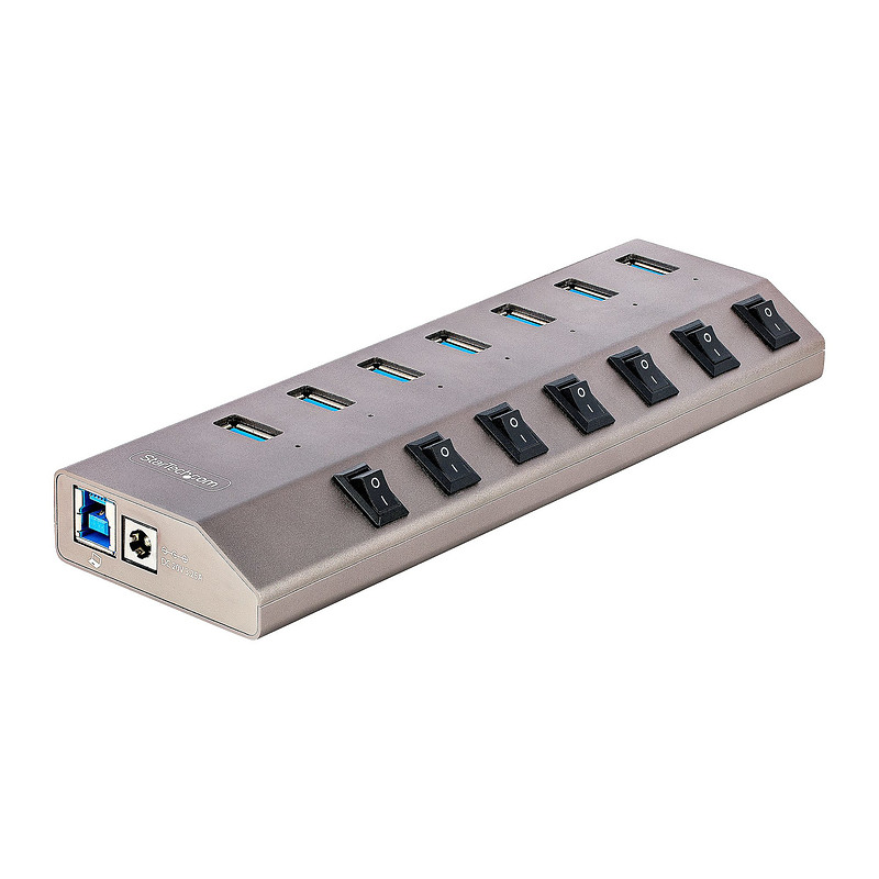 StarTech.com Hub USB-C avec Auto-Alimenté à 7 Ports - Hub USB Type C vers USB-A pour PC de Bureau/Portable - Hub USB 3.0 5Gbps a