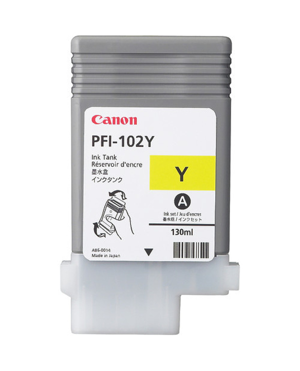 Canon PFI-102Y cartouche d'encre Original Jaune Canon PFI-102Y cartouche d'encre Original Jaune