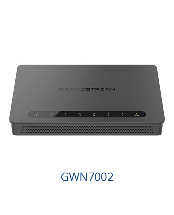 Grandstream Networks GWN7002 Routeur connecté 2.5 Gigabit Ethernet, Gigabit Ethernet Noir
