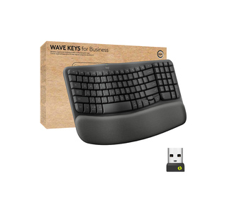 Logitech Wave Keys clavier ergonomique sans fil avec repose-poignets rembourré