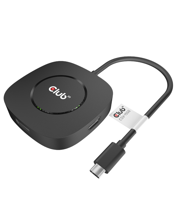 CLUB3D USB TYPE C 3.2 GEN1 MULTISTREAM TRANSPORT MST HUB DISPLAY PORT 1.4 TRIPLE MONITOR DisplayPort male Displayport female Noi