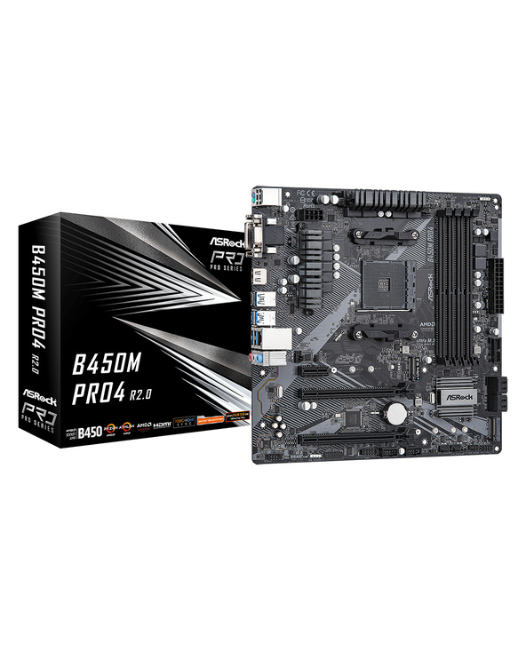 Asrock B450M Pro4 R2.0 AMD B450 Emplacement AM4 micro ATX
