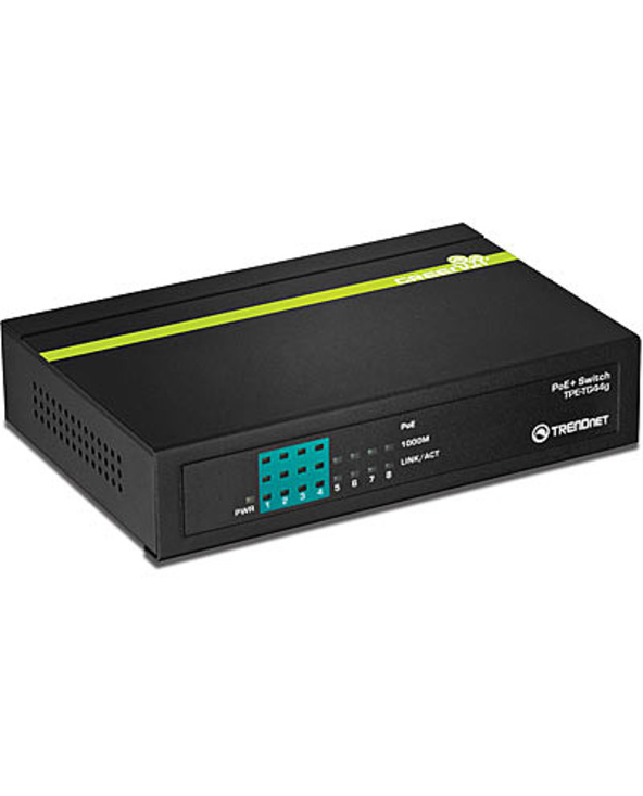 Trendnet TPE-TG44G commutateur réseau Non-géré Connexion Ethernet, supportant l'alimentation via ce port (PoE) Noir
