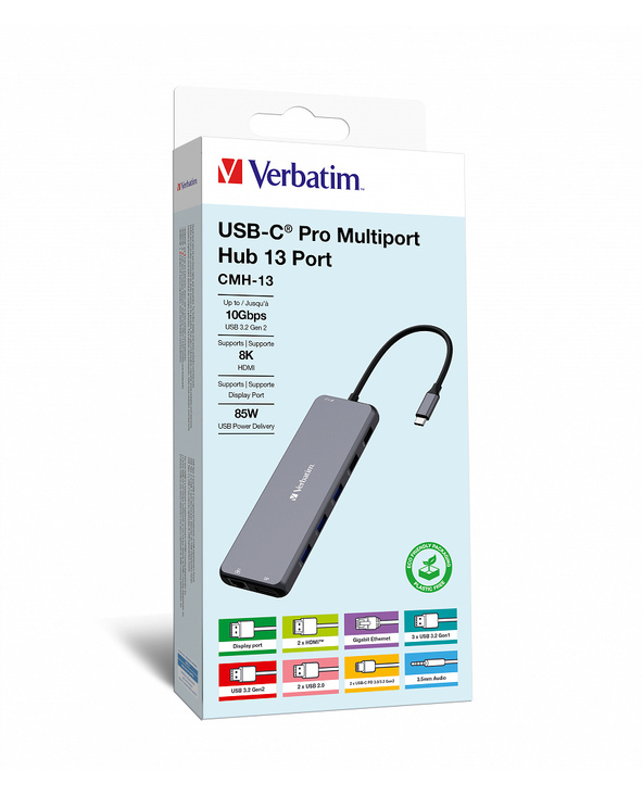 Verbatim CMH-13 USB Type-C 10000 Mbit/s Argent