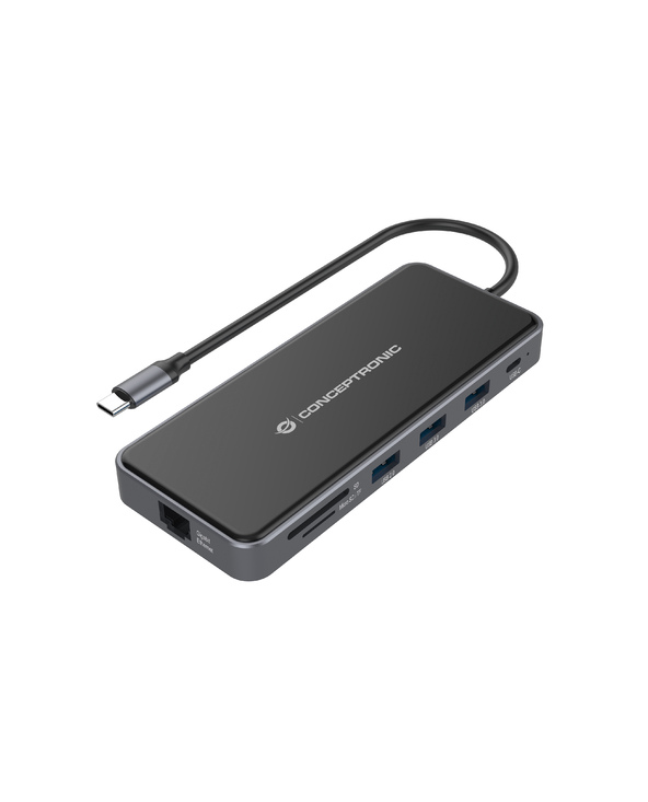 Conceptronic DONN15G station d'accueil Avec fil USB 3.2 Gen 1 (3.1 Gen 1) Type-C Gris