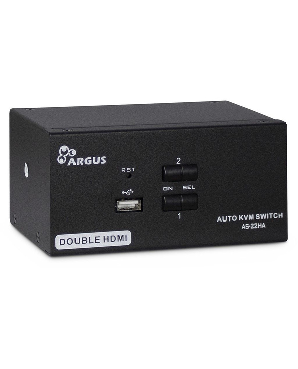 Inter-Tech AS-22HA HDMI commutateur écran, clavier et souris Noir