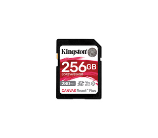 Kingston Technology 256GB Canvas React Plus SDXC UHS-II 280R/150W U3 V60 for Full HD/4K