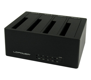 LC-Power LC-DOCK-U3-4B Station d'accueil de disques de stockage USB 3.2 Gen 1 (3.1 Gen 1) Type-A Noir