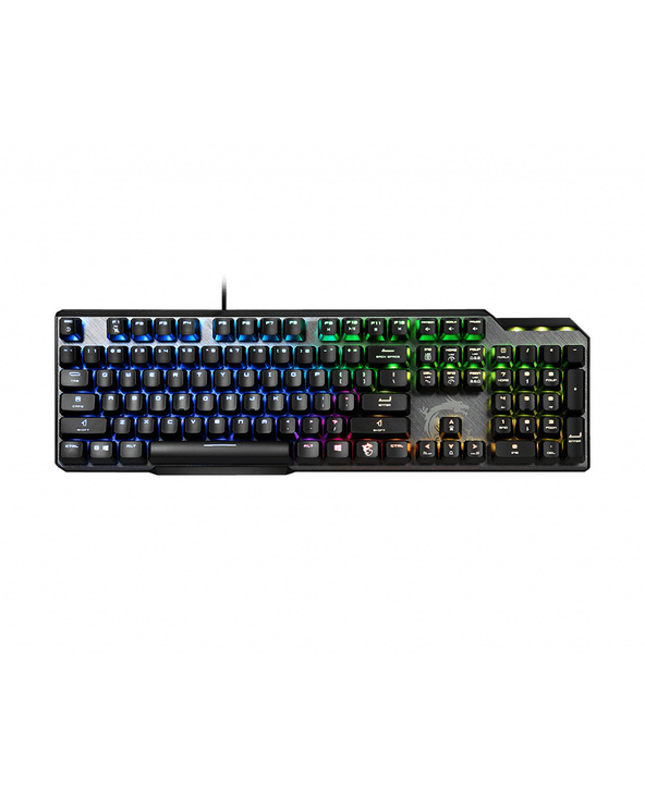 MSI VIGOR GK50 ELITE BOX WHITE clavier Jouer USB QWERTZ Français Noir, Métallique