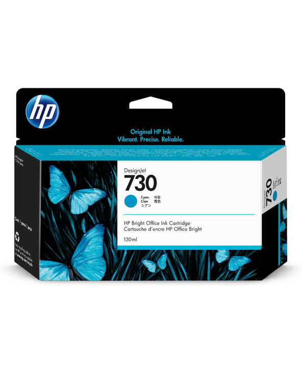 HP Cartouche d’encre 730 DesignJet cyan, 130 ml