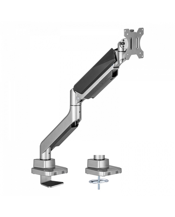 V7 DM1HDS support d'écran plat pour bureau 124,5 cm (49") Noir, Argent