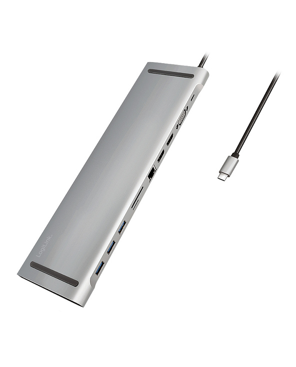LogiLink UA0373 station d'accueil Avec fil USB 3.2 Gen 1 (3.1 Gen 1) Type-C Aluminium