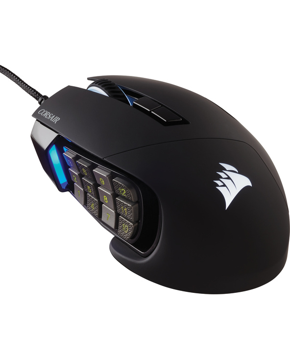 Corsair Scimitar RGB Elite souris Jouer Droitier USB Type-A Optique 18000 DPI