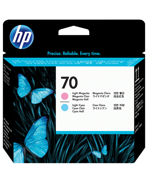 HP 70 tête d'impression DesignJet magenta clair et cyan clair
