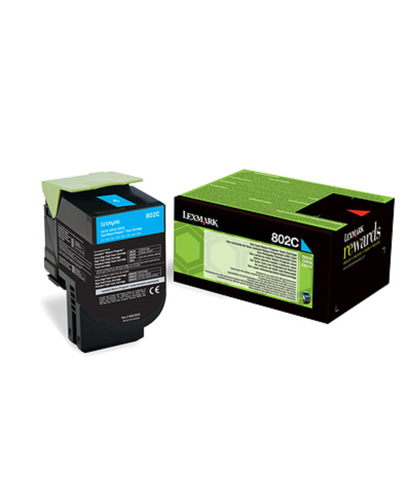 Lexmark 802C Cartouche de toner 1 pièce(s) Original Cyan