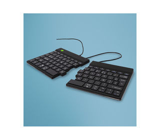 R-Go Tools Clavier ergonomique R-Go Split Break v2 avec logiciel de pause, clavier ergonomique divisé, AZERTY (FR), Filaire, noi