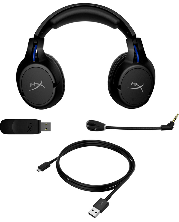 HyperX Cloud Flight - Casque de jeu sans fil (noir-bleu) - PS5-PS4