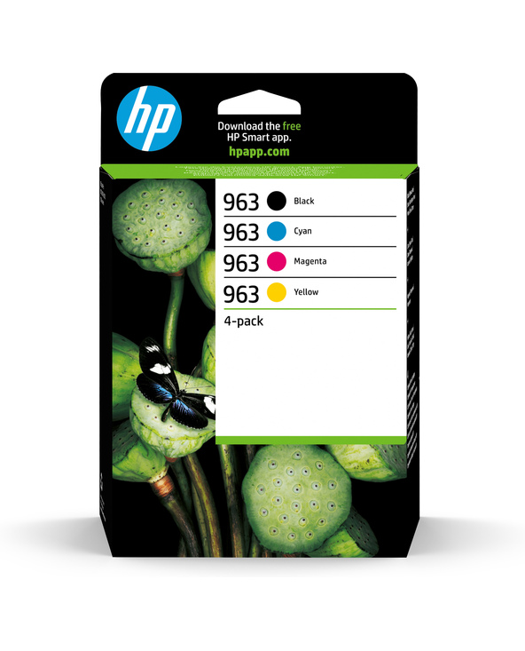 HP 963 Pack de 4 cartouches d'encre Noir/Cyan/Magenta/Jaune authentiques