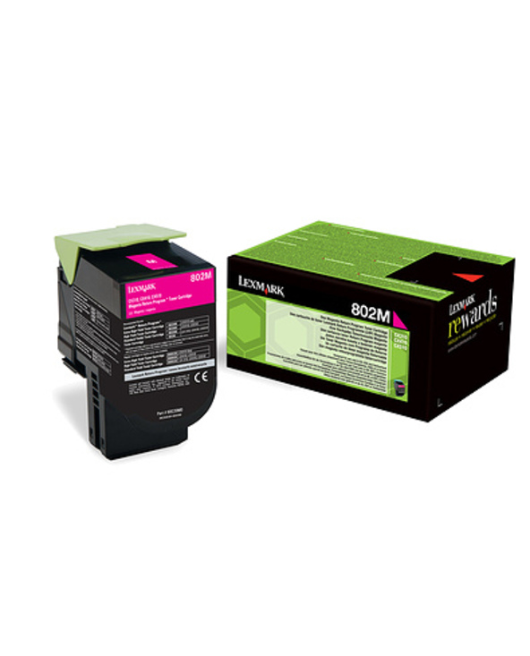 Lexmark 802M Cartouche de toner 1 pièce(s) Original Magenta Lexmark 802M Cartouche de toner 1 pièce(s) Original Magenta