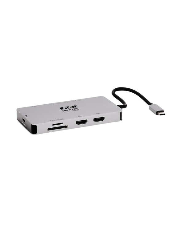 Tripp Lite U442-DOCK8G-GG station d'accueil Avec fil USB 3.2 Gen 1 (3.1 Gen 1) Type-C Noir, Gris