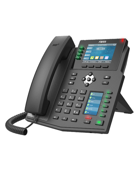 Fanvil X5U téléphone fixe Noir 16 lignes LCD Wifi