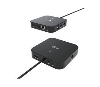 i-tec C31DUALDPDOCKPD station d'accueil Avec fil USB 3.2 Gen 1 (3.1 Gen 1) Type-C Noir