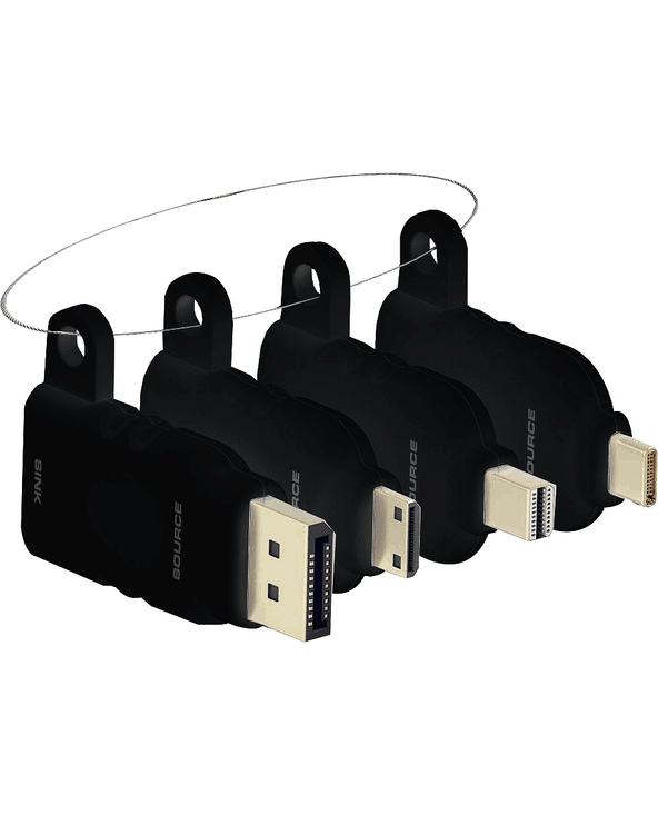 Vision TC-MULTIHDMI/BL changeur de genre de câble mDP/DP/mHDMI/USB-C HDMI Noir