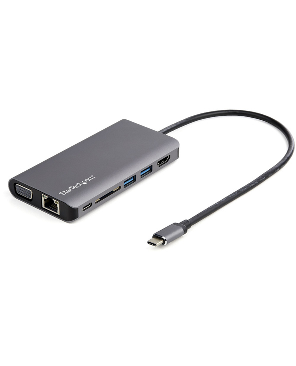 StarTech.com Adaptateur Multiport USB-C - Mini Dock USB-C avec 4K HDMI ou 1080p VGA - Hub 3x USB 3.0, SD, GbE, Audio, 100W PD Pa