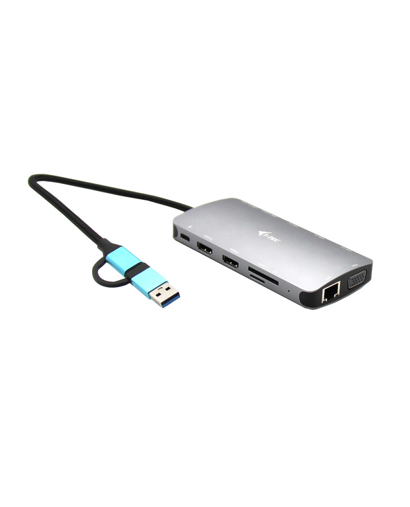 i-tec USB 3.0 USB-C/Thunderbolt 3x Display Metal Nano Dock with LAN + Power Delivery 100 W