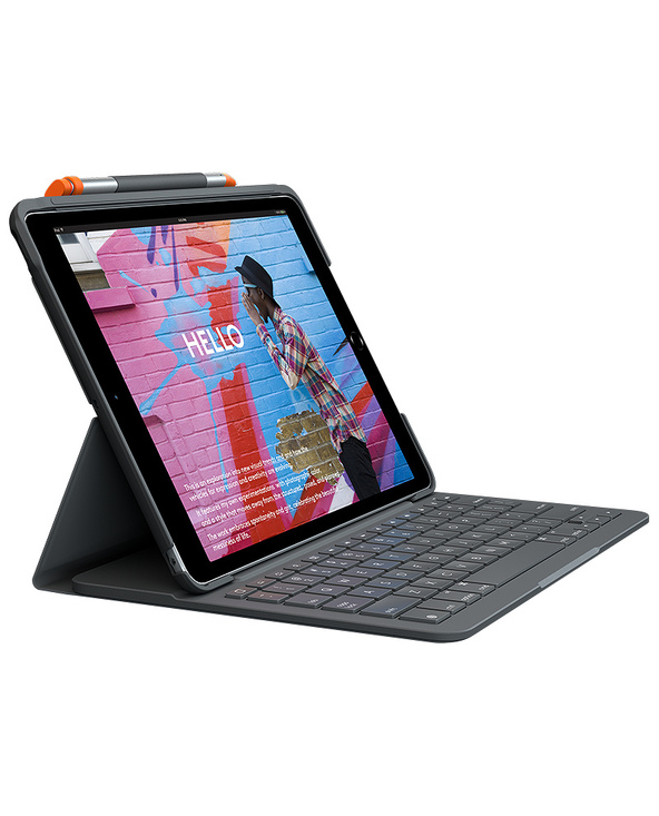 Logitech Slim Folio QWERTZ Allemand Bluetooth Graphite