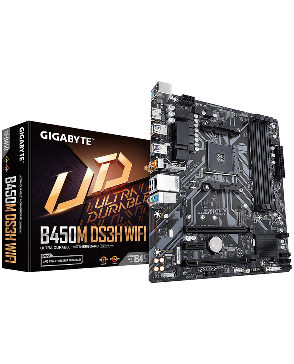 Gigabyte B450M DS3H WIFI carte mère AMD B450 Emplacement AM4 micro ATX
