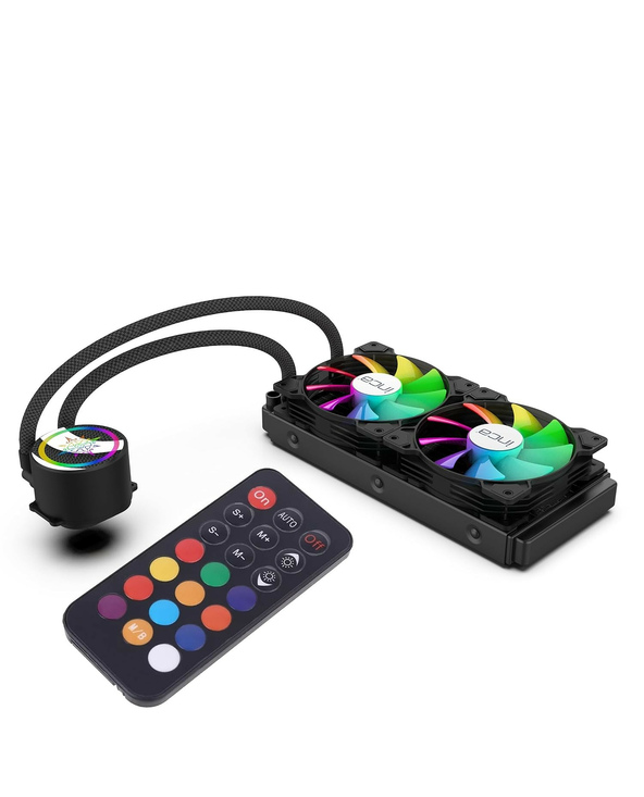 Inca ISS-02XN système de refroidissement d’ordinateur Boitier PC Kit de refroidissement du liquide 12 cm Noir