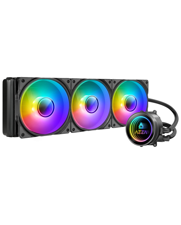 Azza LCAZ-360C-ARGB système de refroidissement d’ordinateur Processeur Kit de refroidissement du liquide 12 cm Noir 1 pièce(s)