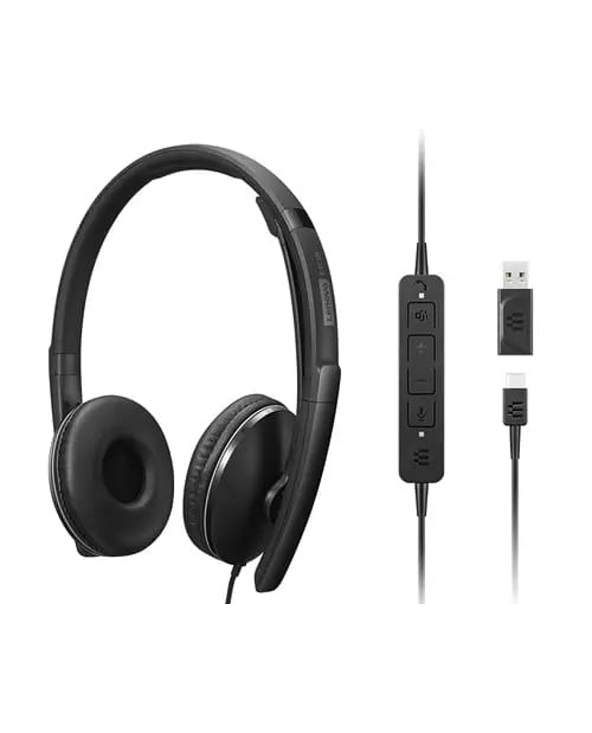 Lenovo 4XD1M45627 écouteur/casque Avec fil Arceau USB Type-C Noir