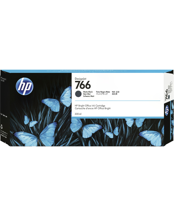 HP Cartouche d'encre DesignJet 766 noir mat de 300 ml