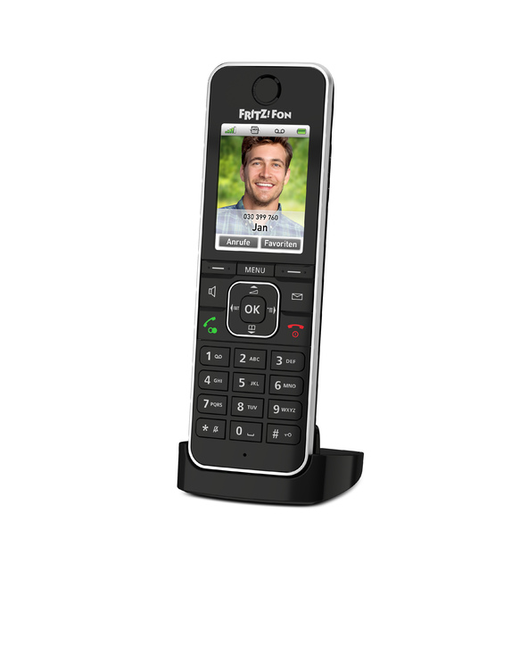 FRITZ!Fon C6 Téléphone DECT Identification de l'appelant Noir