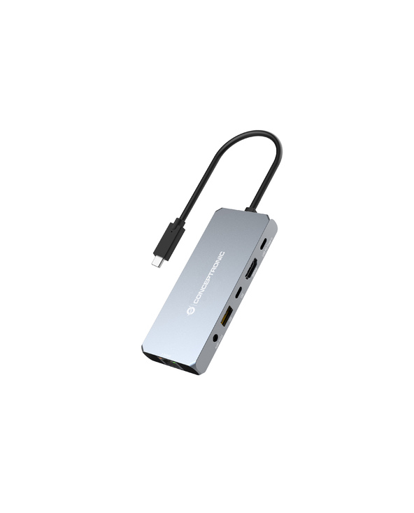 Conceptronic DONN22G station d'accueil Avec fil USB 3.2 Gen 2 (3.1 Gen 2) Type-C Gris